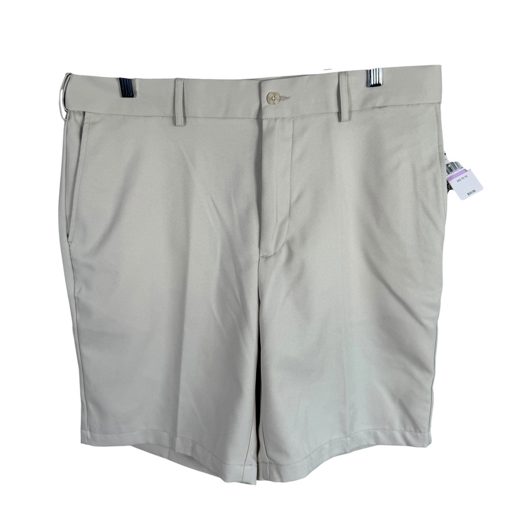 Grand Slam‎ Performance Shorts Mens 38 Silver Lining Beige Expandable Waistband